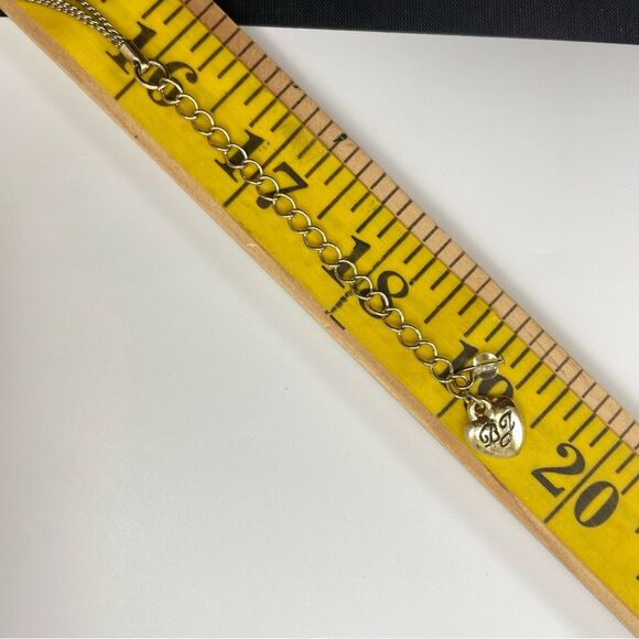 Betsey Johnson Candyland Gold Tone Multi Layer Beaded Heart Pendant Necklace - Picture 10 of 10